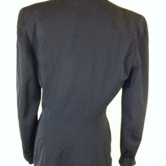 VINTAGE 40S 50S NAVY BLUE  Fitted blazer JACKET M / L  8 - Picture 8 of 9